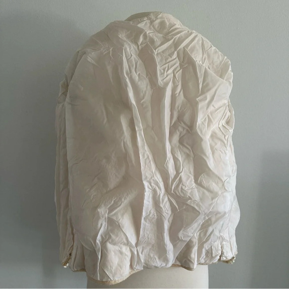 Vintage 1960s Glam Rare One Of Kind Fully Sequin Wool Blazer Jacket Top Ivory - Picture 11 of 11